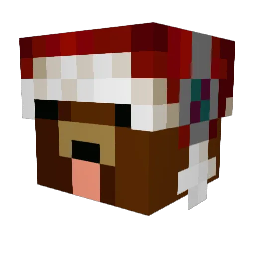 Mortoriusse Minecraft avatar head, 3D render