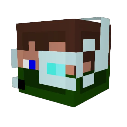 Mortrax111 Minecraft avatar head, 3D render
