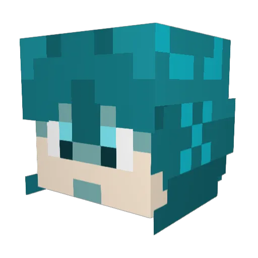 Moru93 Minecraft avatar head, 3D render