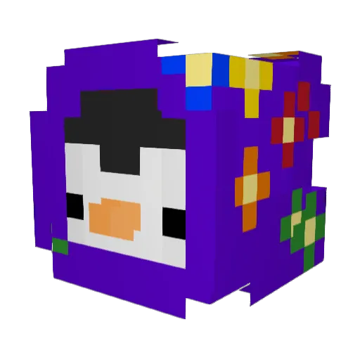 MorueCuite Minecraft avatar head, 3D render