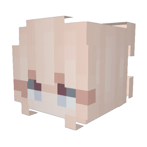 Morvain_Elin Minecraft avatar head, 3D render