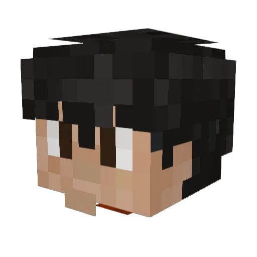 Morvyxon Minecraft avatar head, 3D render