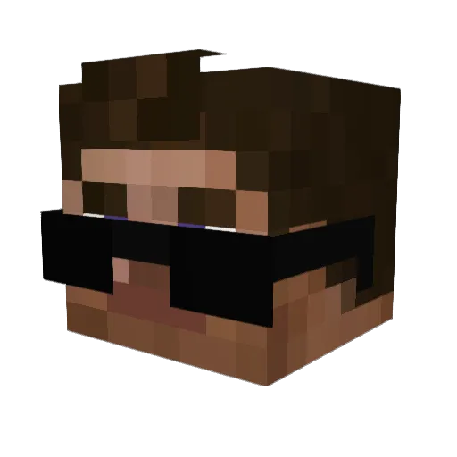 Morwinto Minecraft avatar head, 3D render