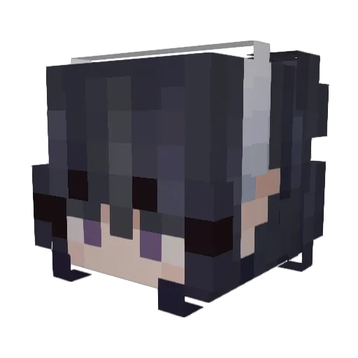 Morwynnn Minecraft avatar head, 3D render