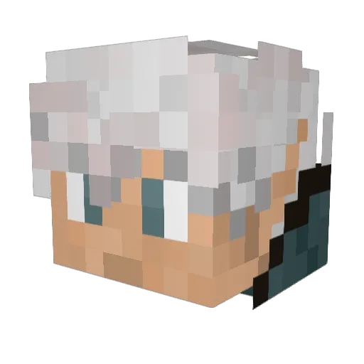Moryudd Minecraft avatar head, 3D render