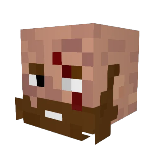 Morz2u Minecraft avatar head, 3D render