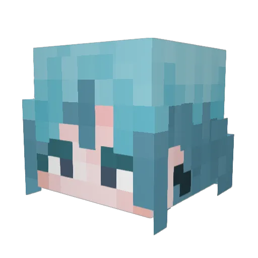 Morzekot Minecraft avatar head, 3D render