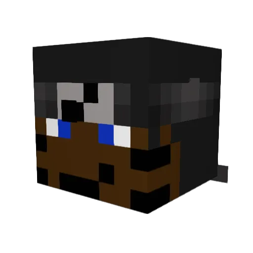 MosValuable Minecraft avatar head, 3D render
