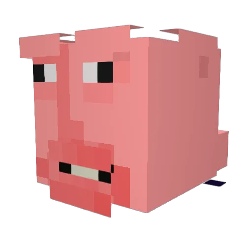 MosaFPS Minecraft avatar head, 3D render