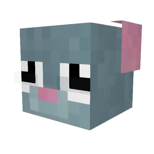 MosaMosha Minecraft avatar head, 3D render