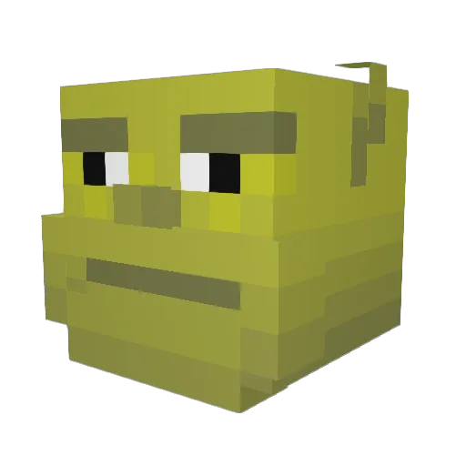 Mosaic_Glass Minecraft avatar head, 3D render