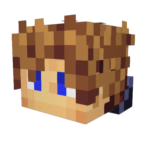 MosakaraMan Minecraft avatar head, 3D render
