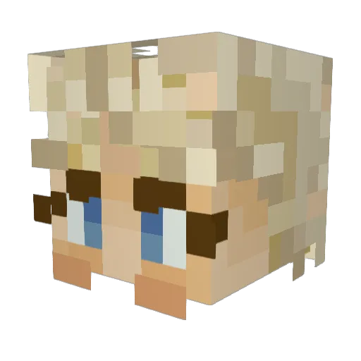 MosanB Minecraft avatar head, 3D render
