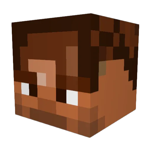 Moscha Minecraft avatar head, 3D render