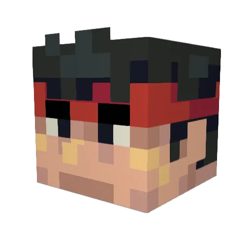 Mose95 Minecraft avatar head, 3D render