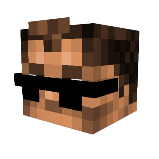 Mosebind Minecraft avatar head, 3D render