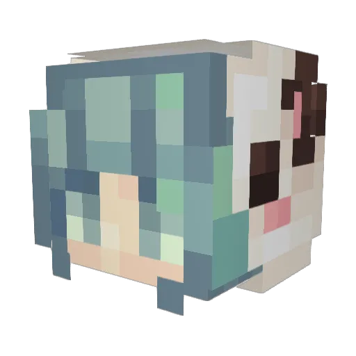 Mosebleed Minecraft avatar head, 3D render