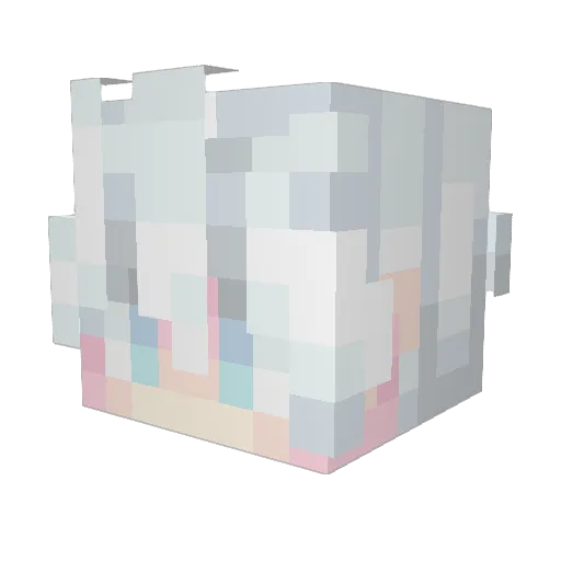 Mosekyea Minecraft avatar head, 3D render