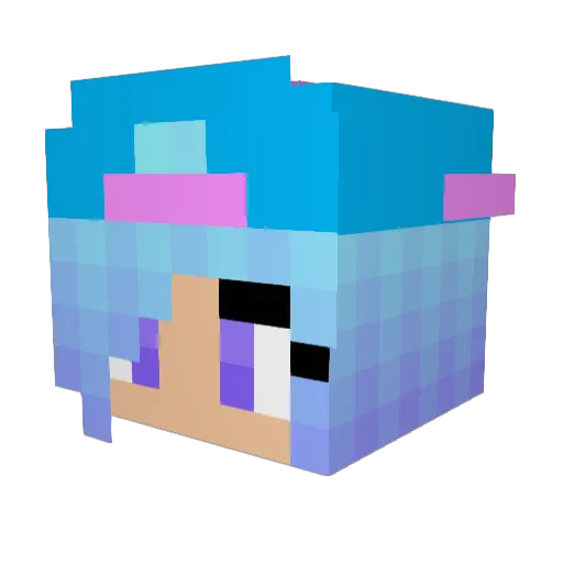 Mosepia Minecraft avatar head, 3D render