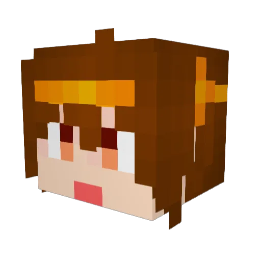 MoserGL Minecraft avatar head, 3D render