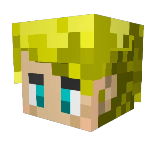 MoserianGold Minecraft avatar head, 3D render