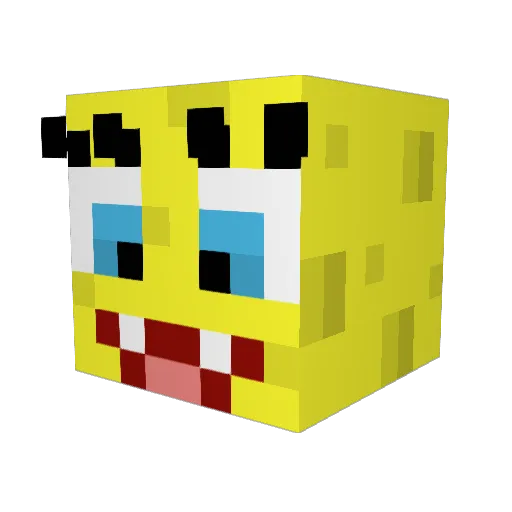 MosesTV_ Minecraft avatar head, 3D render