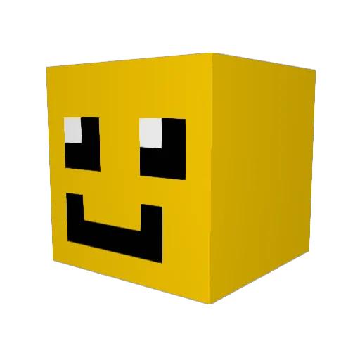 Moshable Minecraft avatar head, 3D render