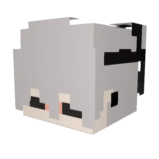 Moshame Minecraft avatar head, 3D render