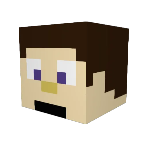 MosheArel Minecraft avatar head, 3D render