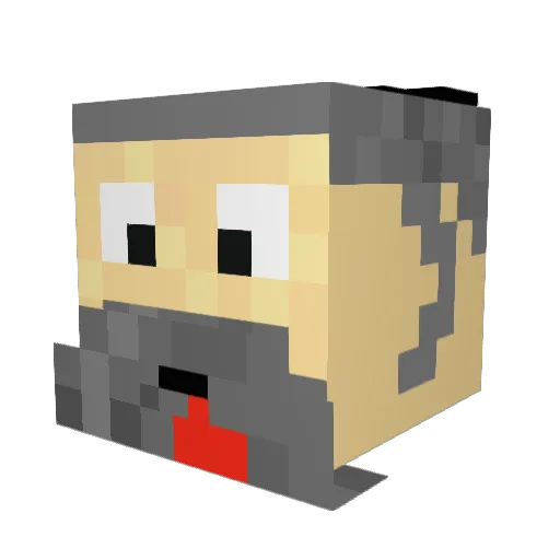 Moshe_Shekelberg Minecraft avatar head, 3D render