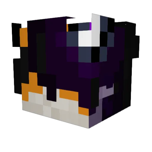 MoshiCatz Minecraft avatar head, 3D render
