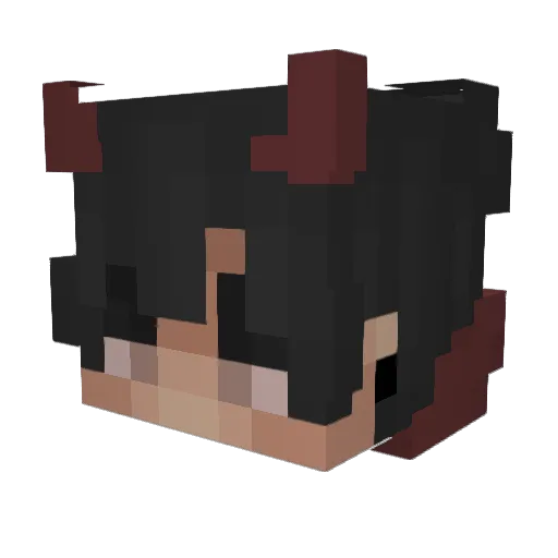 Moshiii__ Minecraft avatar head, 3D render