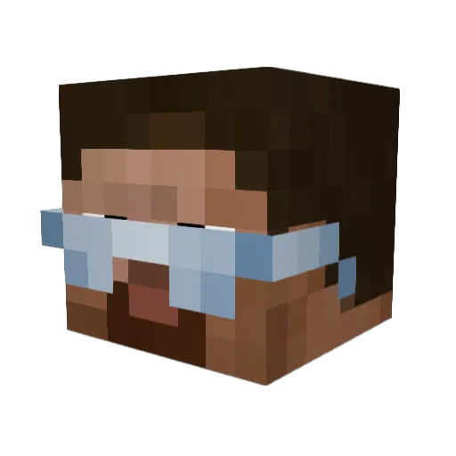 Moshkaa Minecraft avatar head, 3D render