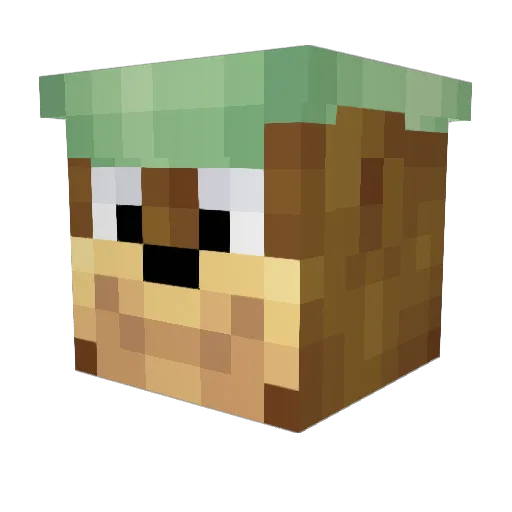 MoshoMushi Minecraft avatar head, 3D render