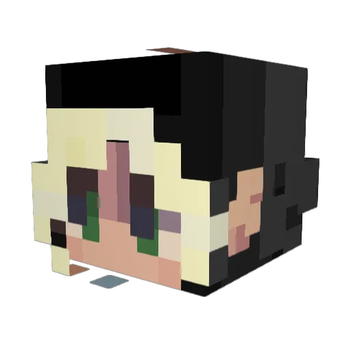 Moshroomrat Minecraft avatar head, 3D render