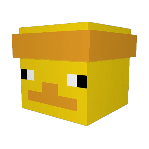 MoshyMochi Minecraft avatar head, 3D render