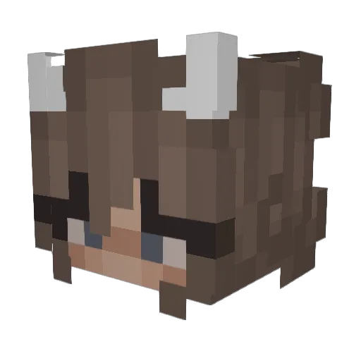Mosiv Minecraft avatar head, 3D render
