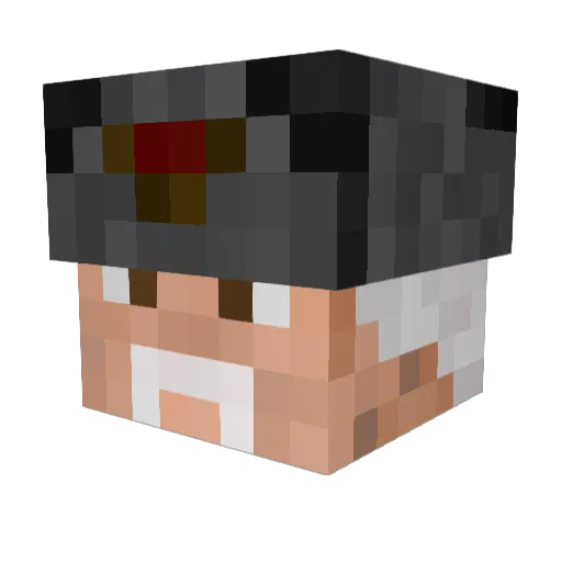 Moskauman Minecraft avatar head, 3D render