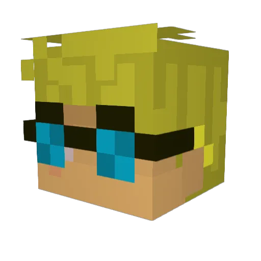 Moskovius Minecraft avatar head, 3D render