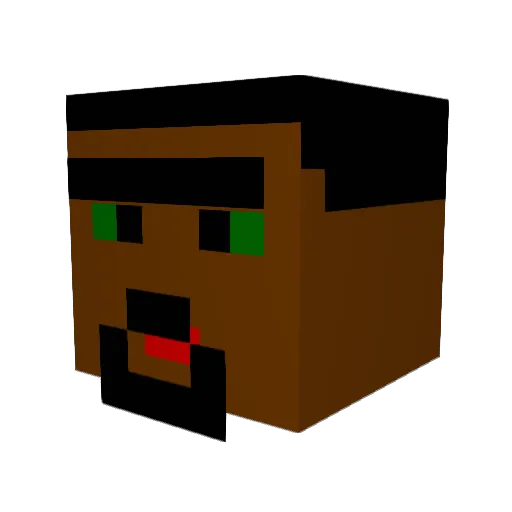 Moskvin_Tim Minecraft avatar head, 3D render