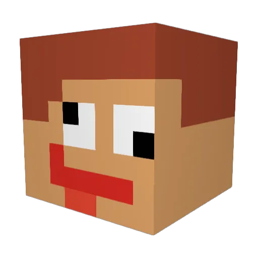 Mosoc101 Minecraft avatar head, 3D render