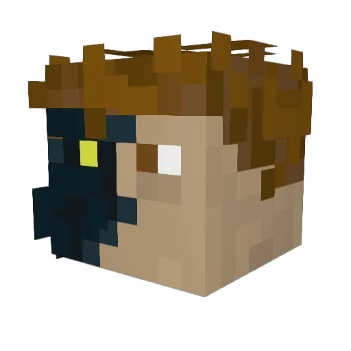 Mosqt Minecraft avatar head, 3D render