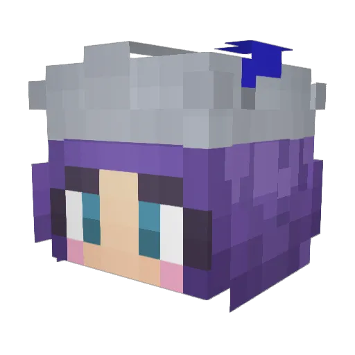 Mosquetera Minecraft avatar head, 3D render