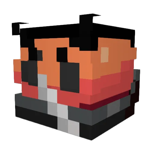 Mosquito_triste Minecraft avatar head, 3D render