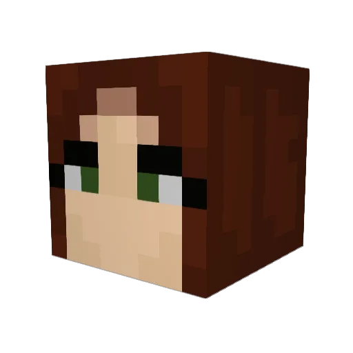 MossLily Minecraft avatar head, 3D render
