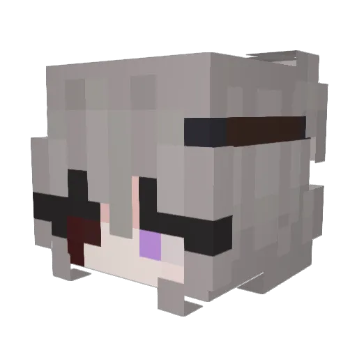 MossMB Minecraft avatar head, 3D render