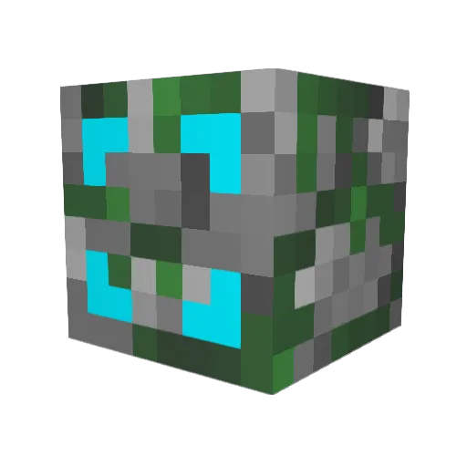 MossML Minecraft avatar head, 3D render