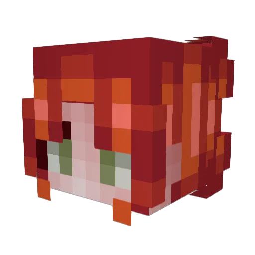 MossMcMossface Minecraft avatar head, 3D render