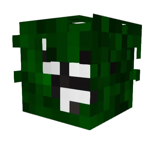 MossMines Minecraft avatar head, 3D render