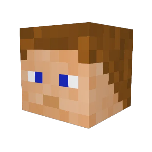 MossMon Minecraft avatar head, 3D render